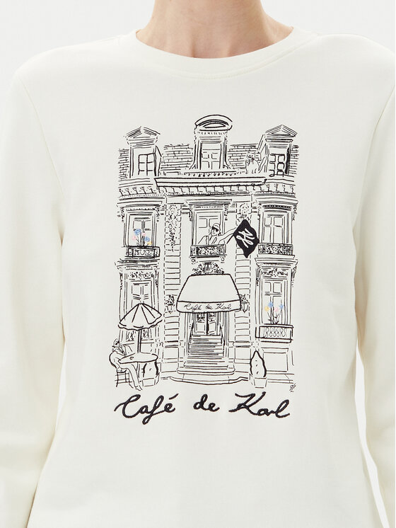 KARL LAGERFELD KARL LAGERFELD Bluza A2W20057 Écru Regular Fit