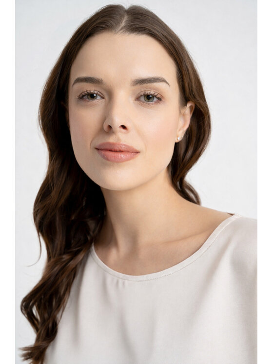 CLICK CLICK Μπλουζάκι 10-6851 Ανοιχτό μπεζ Straight Fit