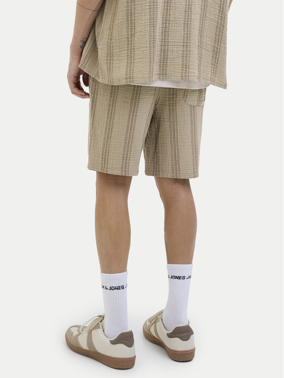 Jack&Jones Jack&Jones Kratke hlače iz tkanine Jaiden 12274758 Bež Relaxed Fit