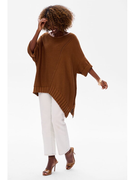 blue shadow blue shadow Sweter Gustti Brązowy Regular Fit