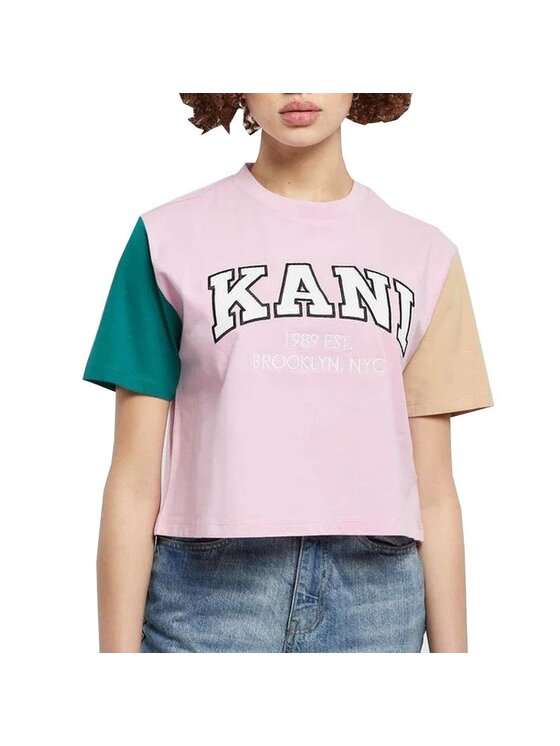 Karl Kani Karl Kani T-Shirt SERIF CROP BLOCK TEE Kolorowy Regular Fit