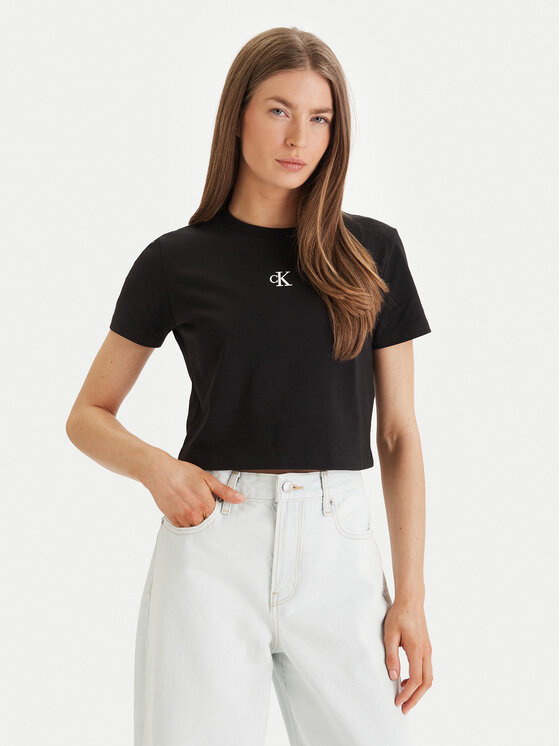 Calvin Klein Jeans Calvin Klein Jeans Tričko LV047AB213 Čierna Regular Fit