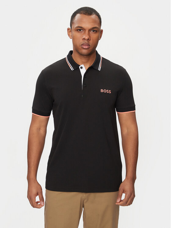 Boss Polo Paddy Pro 50469102 Melns Regular Fit