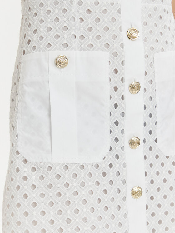 Marella Marella Vestito chemisier Nazione 2413221144 Bianco Regular Fit