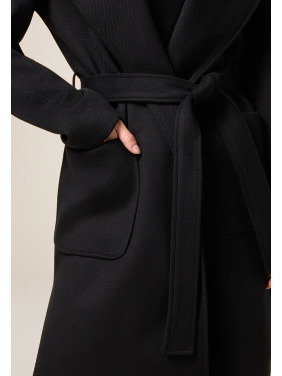 Oltre Oltre Cappotto 8721R001288N033 Nero A-Line Fit