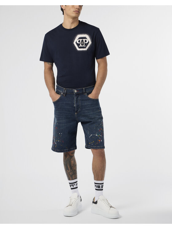 PHILIPP PLEIN PHILIPP PLEIN Szorty jeansowe 29790 Regular Fit