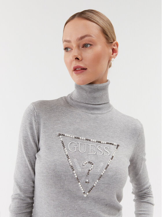 Guess Guess Rollkragenpullover W3BR23 Z2NQ2 Grau Regular Fit