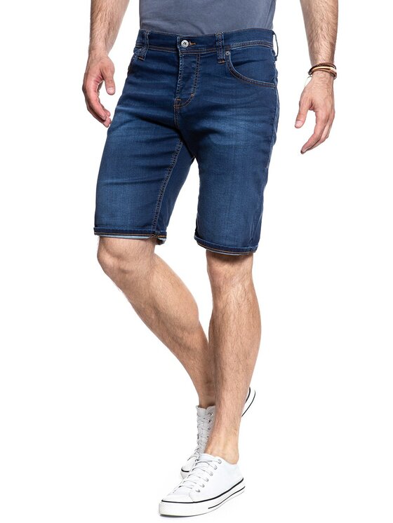 Mustang Mustang Pantaloncini di jeans CHICAGO SHORT Blu Slim Fit