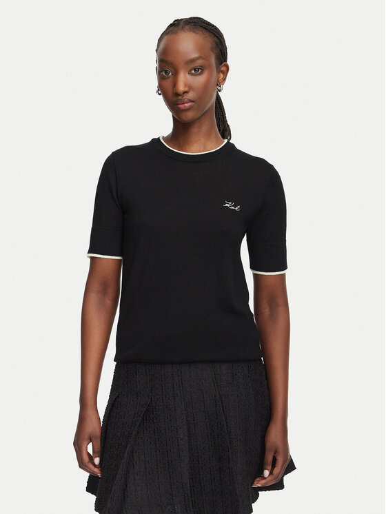 KARL LAGERFELD KARL LAGERFELD Džemper B3W18039 Crna Regular Fit