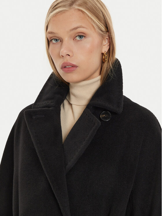 Marella Marella Cappotto di lana Dede 2423016082 Nero Regular Fit