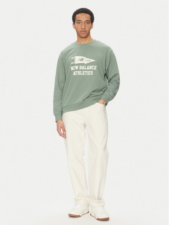 New Balance New Balance Felpa MT51929DKJ Verde Relaxed Fit