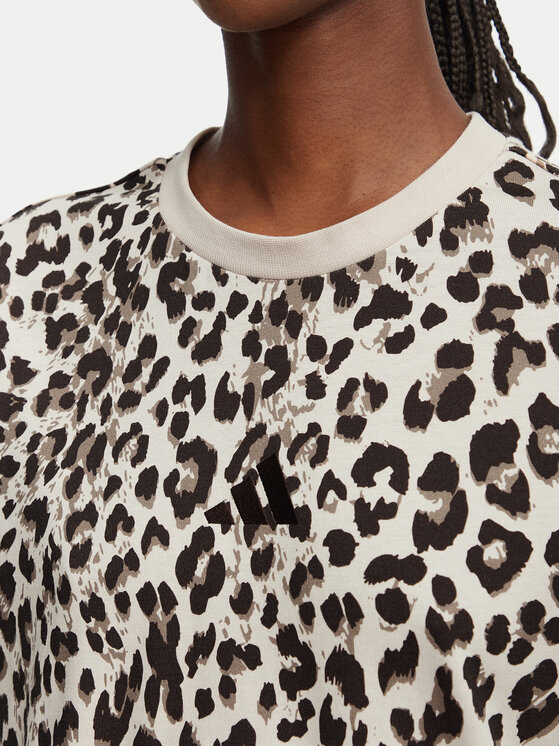 adidas adidas Marškinėliai Seasonal Essentials Animal Print KH1549 Smėlio Regular Fit
