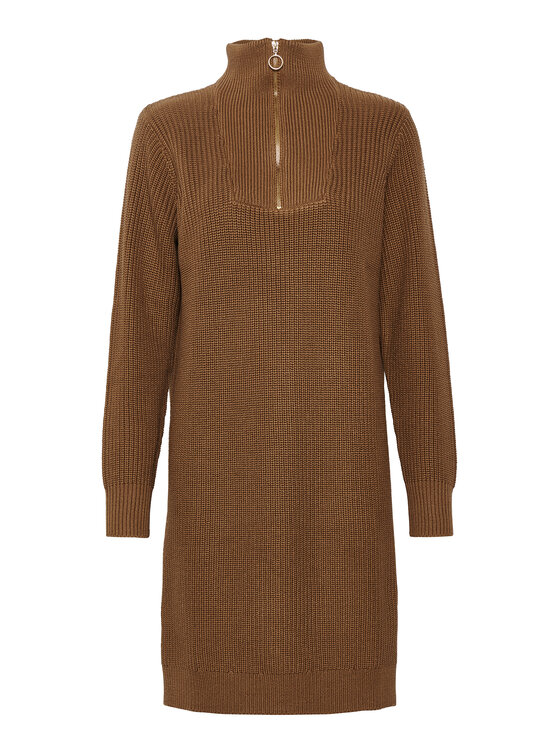 Kaffe Kaffe Strickkleid Lioa 10506885 Braun Regular Fit