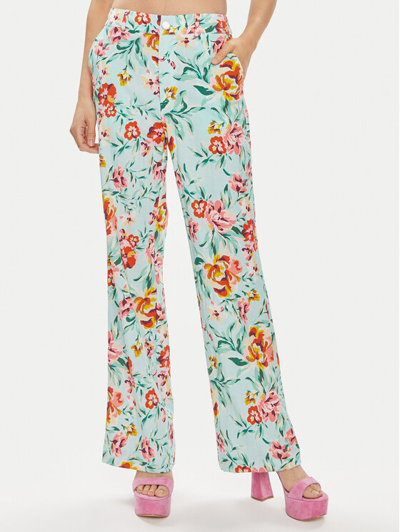 Guess Guess Hlače Adele W4GB30 WG4G0 Šarena Relaxed Fit