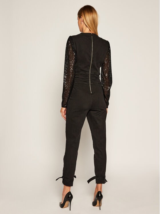 PINKO Pinko Kezeslábas Gloria Tuta AI 20-21 PDEN 1J10FM Y6FG Fekete Slim Fit