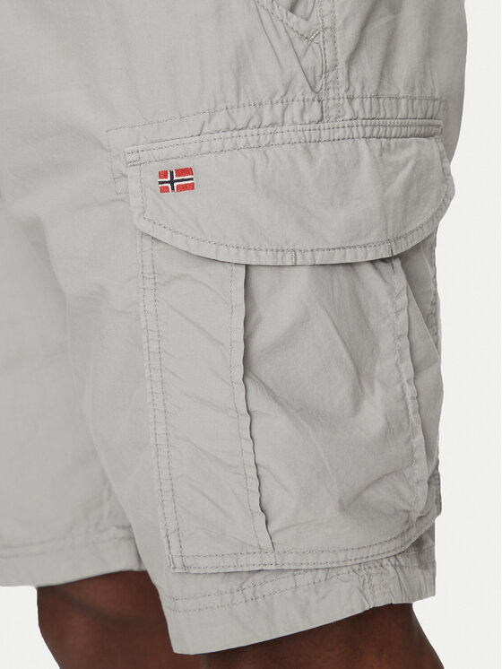 Napapijri Napapijri Stoffshorts Noto 2.0 NP0A4HOQ Grau Regular Fit
