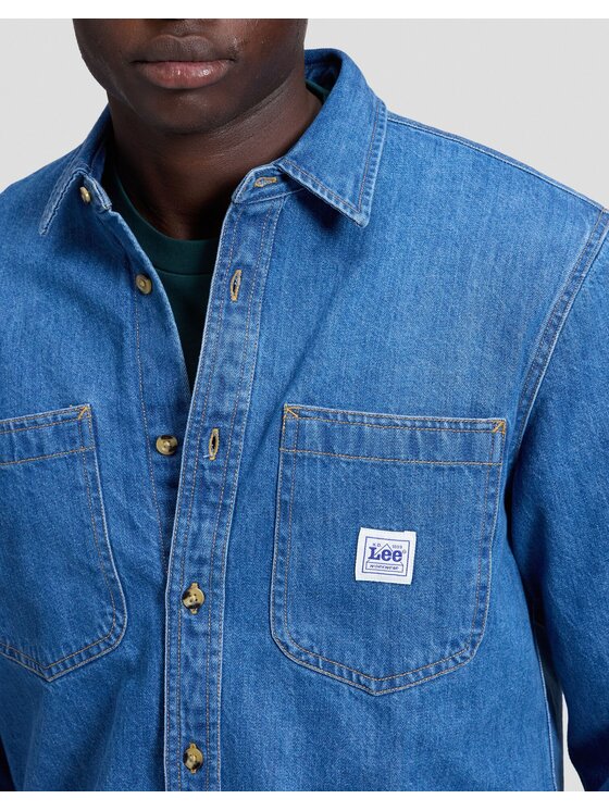 Lee Lee Koszula WORKWEAR SHIRT 2.0 Niebieski Relaxed Fit