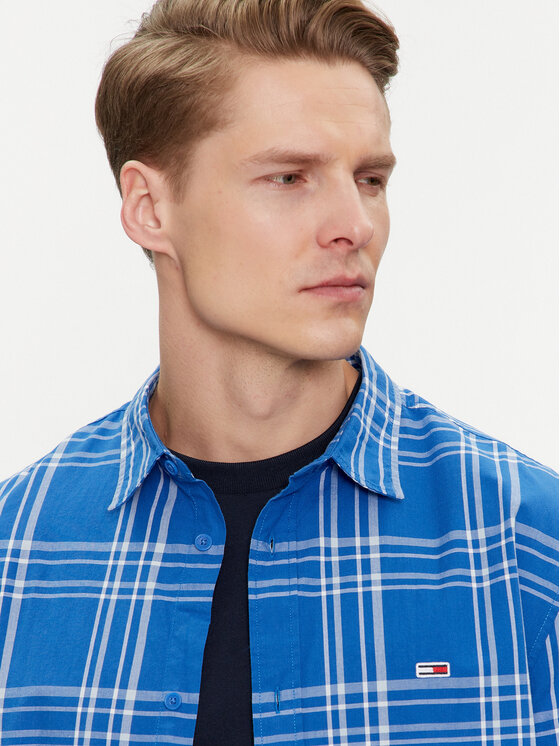 Tommy Jeans Tommy Jeans Košile Poplin DM0DM18968 Modrá Regular Fit