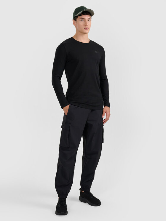 4F 4F Longsleeve NOS Czarny Slim Fit