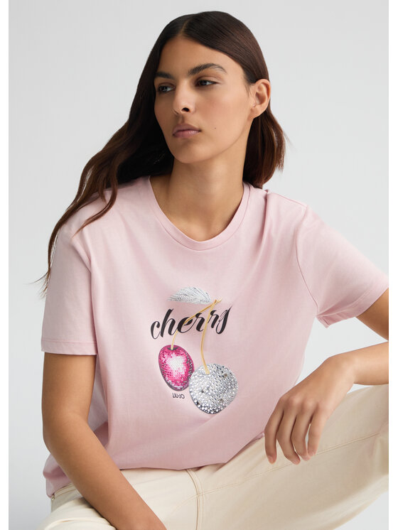 Liu Jo Liu Jo T-Shirt WA5343JS923M9517 Różowy Regular Fit