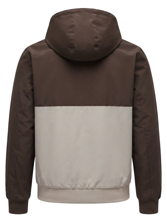 Ombre Ombre Kurtka przejściowa C584 Brązowy Regular Fit