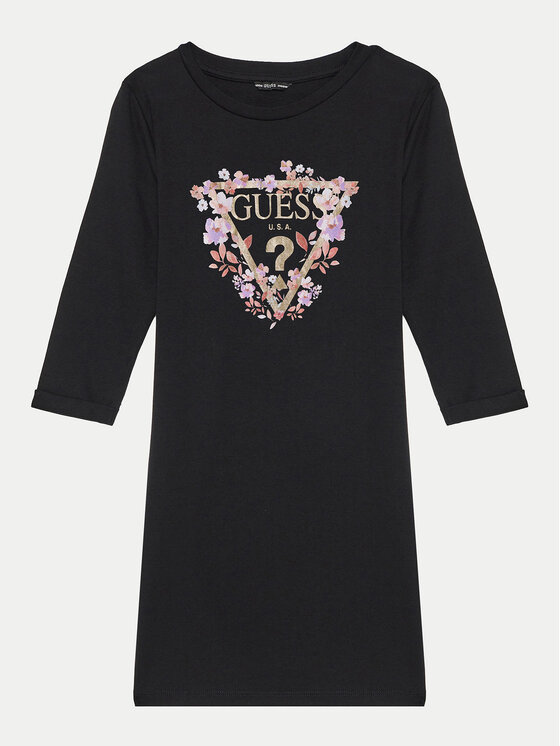 Guess Každodenné šaty J3YK13 KA6W4 Čierna Regular Fit