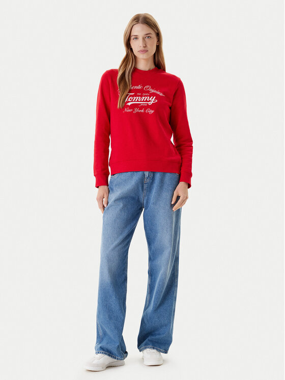 Tommy Jeans Tommy Jeans Felpa Essential DW0DW20942 Rosso Regular Fit