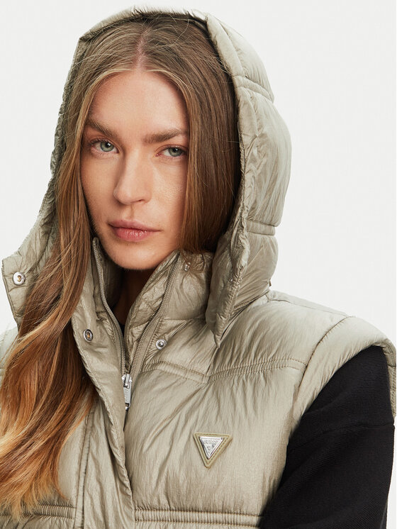 Guess Guess Sportski prsluk W5YL11 WHDO2 Zelena Regular Fit
