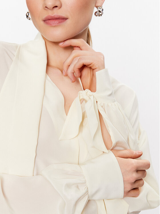 BOSS BOSS Bluse 50483312 Écru Relaxed Fit