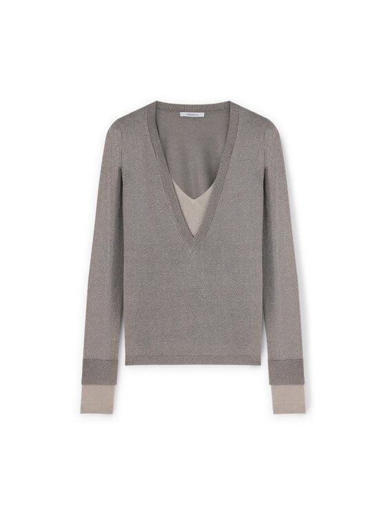 Motivi Motivi Sweter M367W003450N0V3 Szary Regular Fit