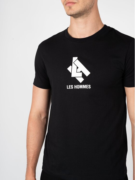 Les Hommes Les Hommes T-Shirt LBT1009700P Μαύρο Regular Fit