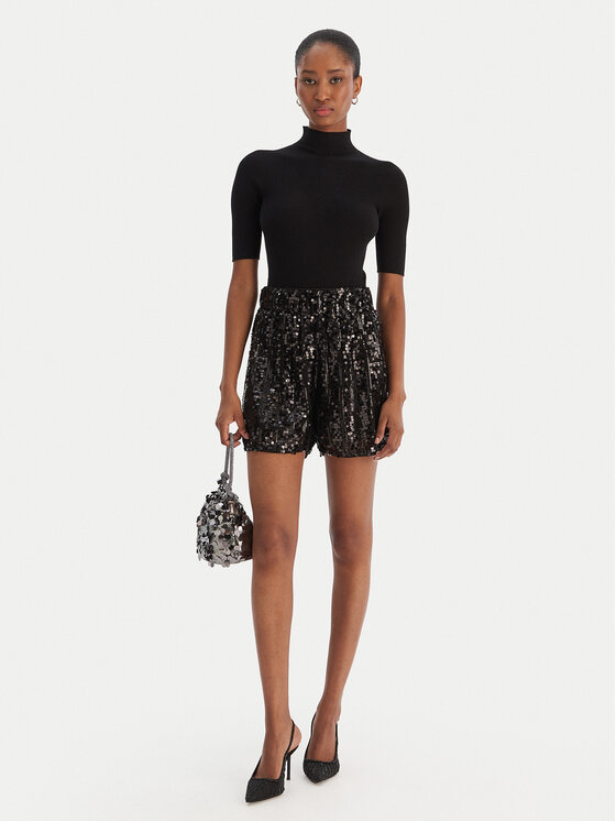 Vero Moda Vero Moda Šortky z materiálu Efa 10335727 Černá Loose Fit