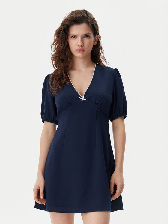 Tommy Jeans Tommy Jeans Poletna obleka DW0DW20337 Mornarsko modra Regular Fit