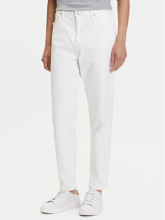 Calvin Klein Jeans Džínsy J20J225137 Biela Mom Fit