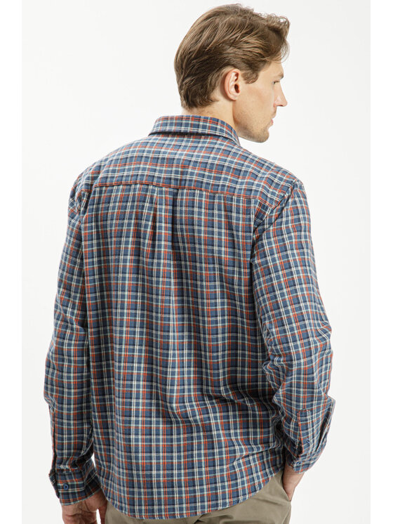 Cross Jeans Cross Jeans Koszula 35565-468 Niebieski Regular Fit