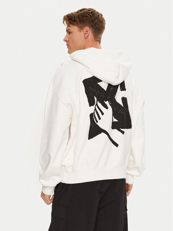 Off-White Off-White Mikina OMBB110S23FLE0030110 Biela Regular Fit