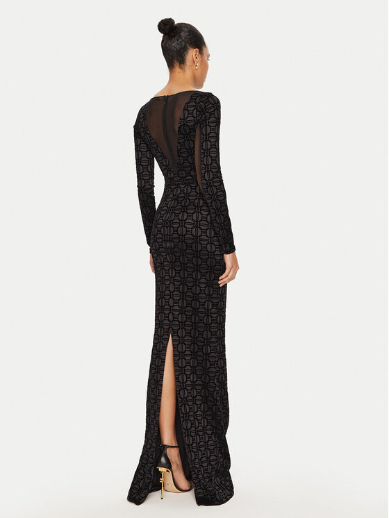 Elisabetta Franchi Elisabetta Franchi Večerní šaty AB-737-47E2 Černá Slim Fit