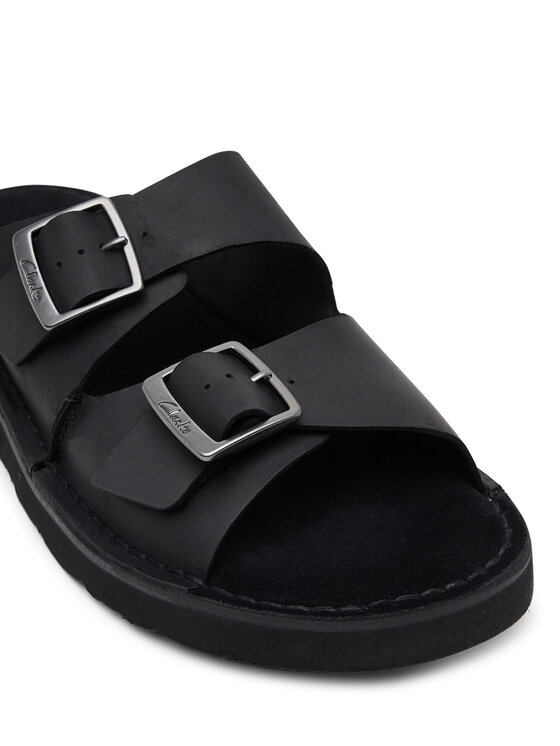 Clarks Clarks Klapki Solsbury Strap 26180885 Czarny