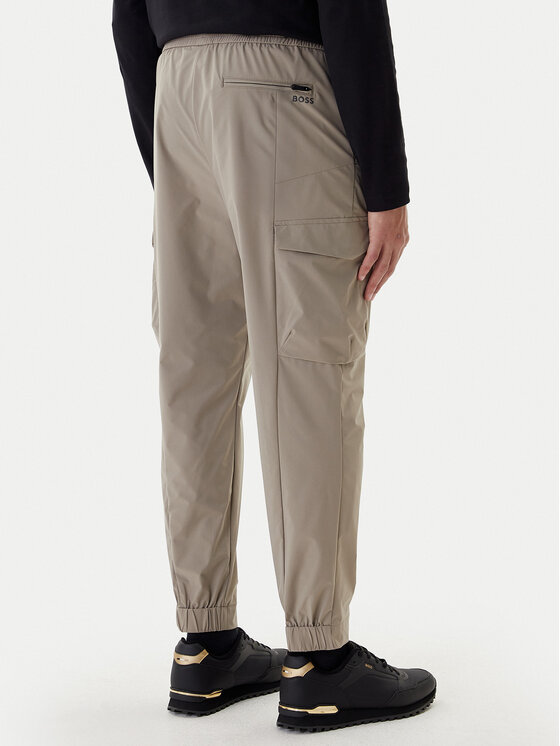 BOSS BOSS Штани з тканини T_Urbanex-Cargolight 50508339 Зелений Tapered Fit