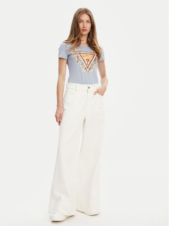 Guess Guess T-krekls W5YI08 J1314 Zils Regular Fit