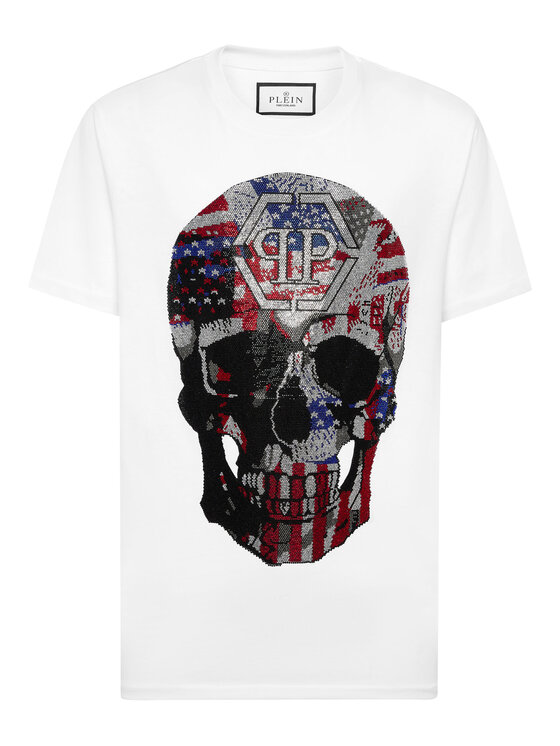 PHILIPP PLEIN PHILIPP PLEIN T-Shirt 26243 Biały Regular Fit