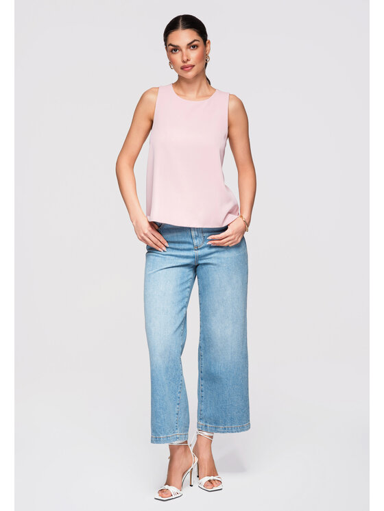 Ombre Ombre Bluzka OW-TS-E0034 Różowy Loose Fit