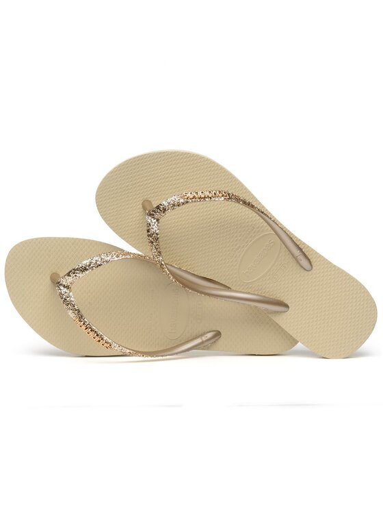 Havaianas Havaianas Σαγιονάρες HAVAIANAS Infradito Donna Hav. Slim Glitter II 4146975.0154 Beige Γκρι
