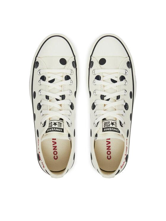 Converse Converse Кецове Chuck Taylor All Star Lift Platform Polka Dots A10689C Бежов