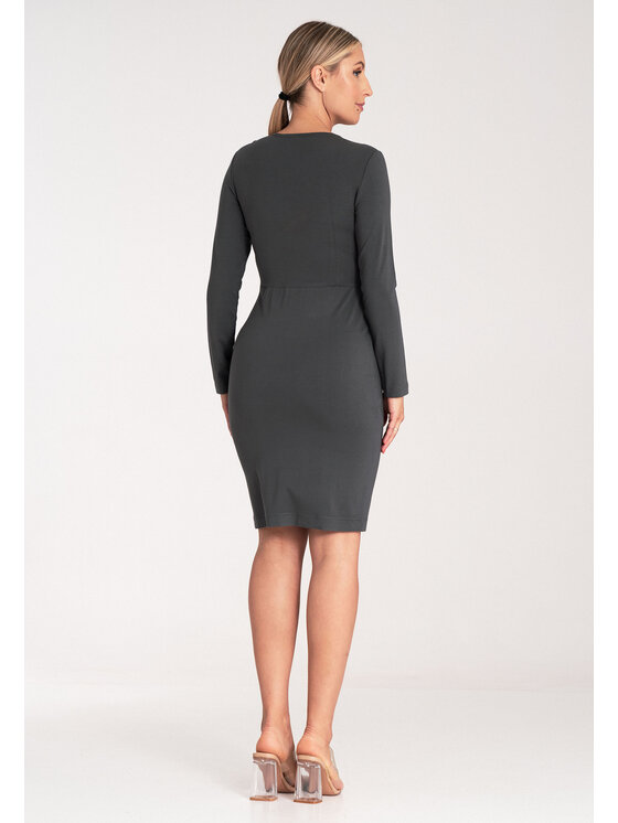 FIGL FIGL Sukienka codzienna M1078 Szary Regular Fit