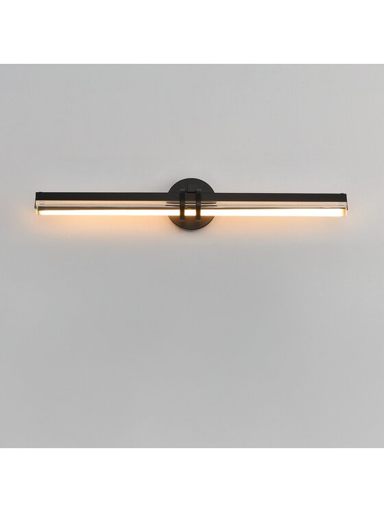 MIAhome MIAhome Lampa ścienna kinkiet LOVELY LED czarna 58 cm Czarny