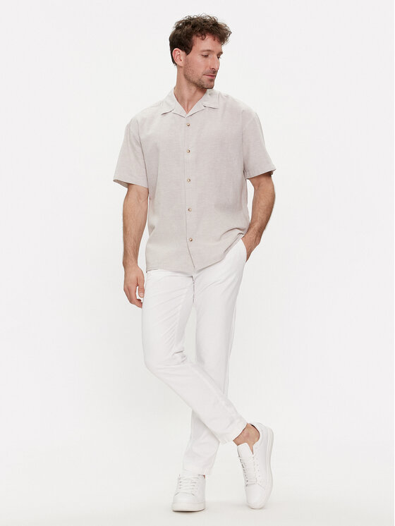 Jack&Jones Jack&Jones Srajca Summer 12248382 Bež Relaxed Fit