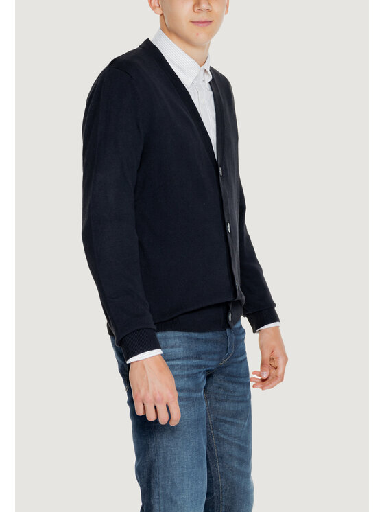 Jack&Jones Jack&Jones Πουλόβερ JJEEMIL KNIT BUTTON CARDIGAN NOOS Μαύρο To Fit