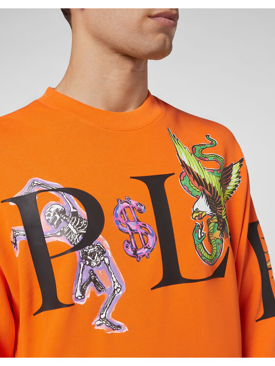 PHILIPP PLEIN PHILIPP PLEIN Bluza 283 Pomarańczowy Regular Fit