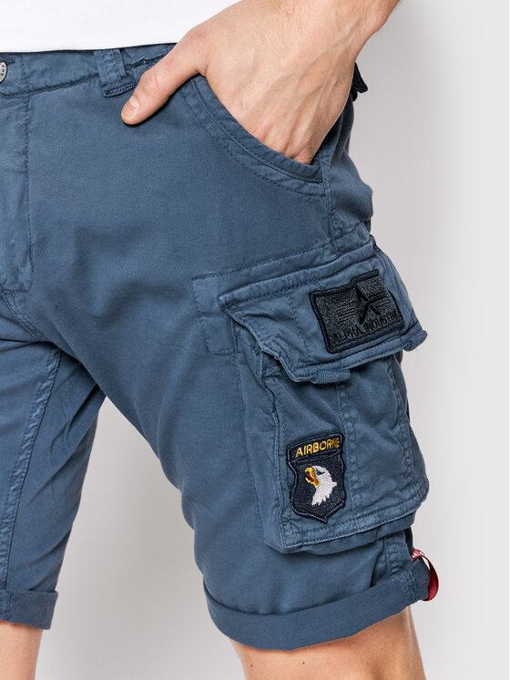 Alpha Industries Alpha Industries Szorty materiałowe Crew 186209 Niebieski Regular Fit